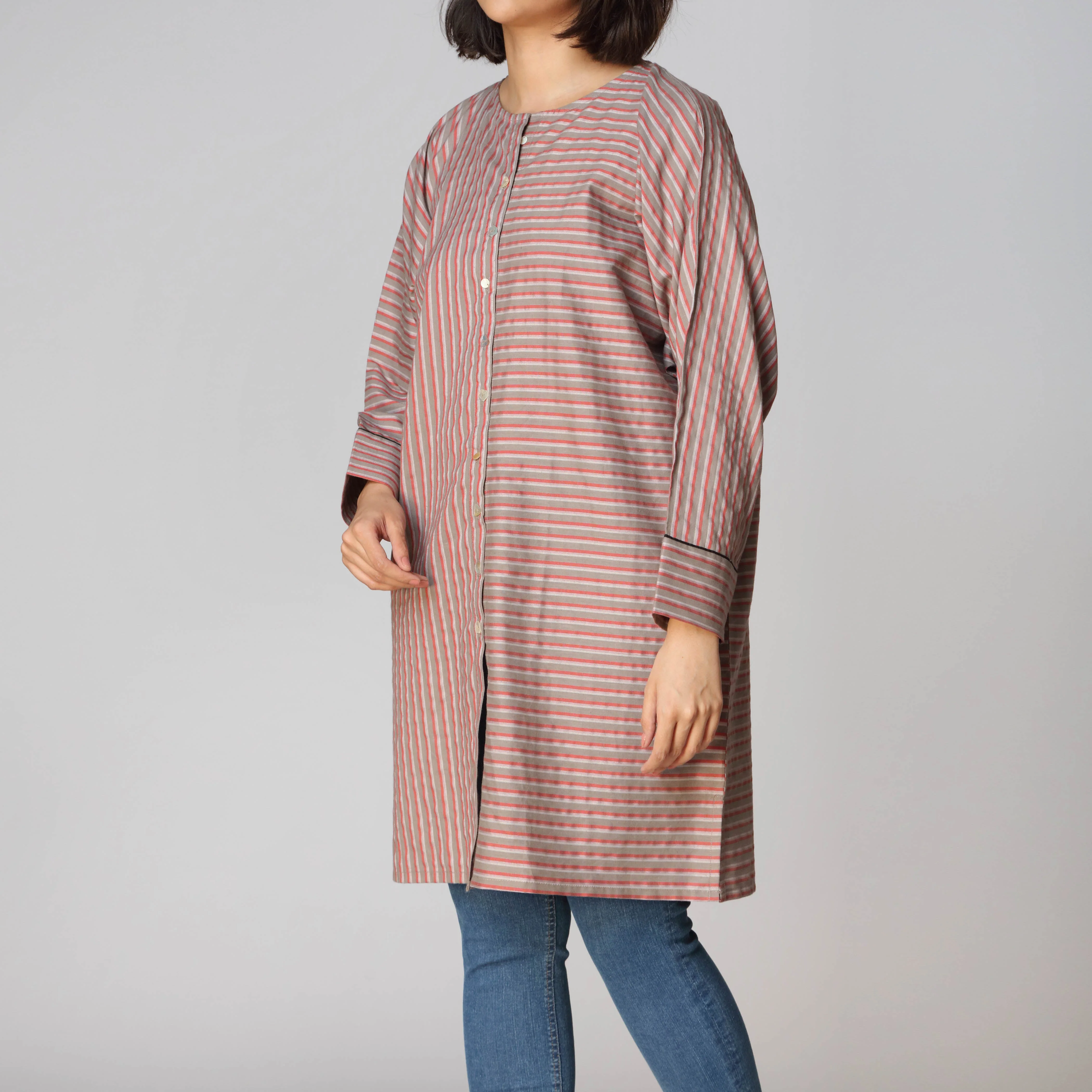 1PC- Cotton Stripe Shirt PW2127 - Image 2