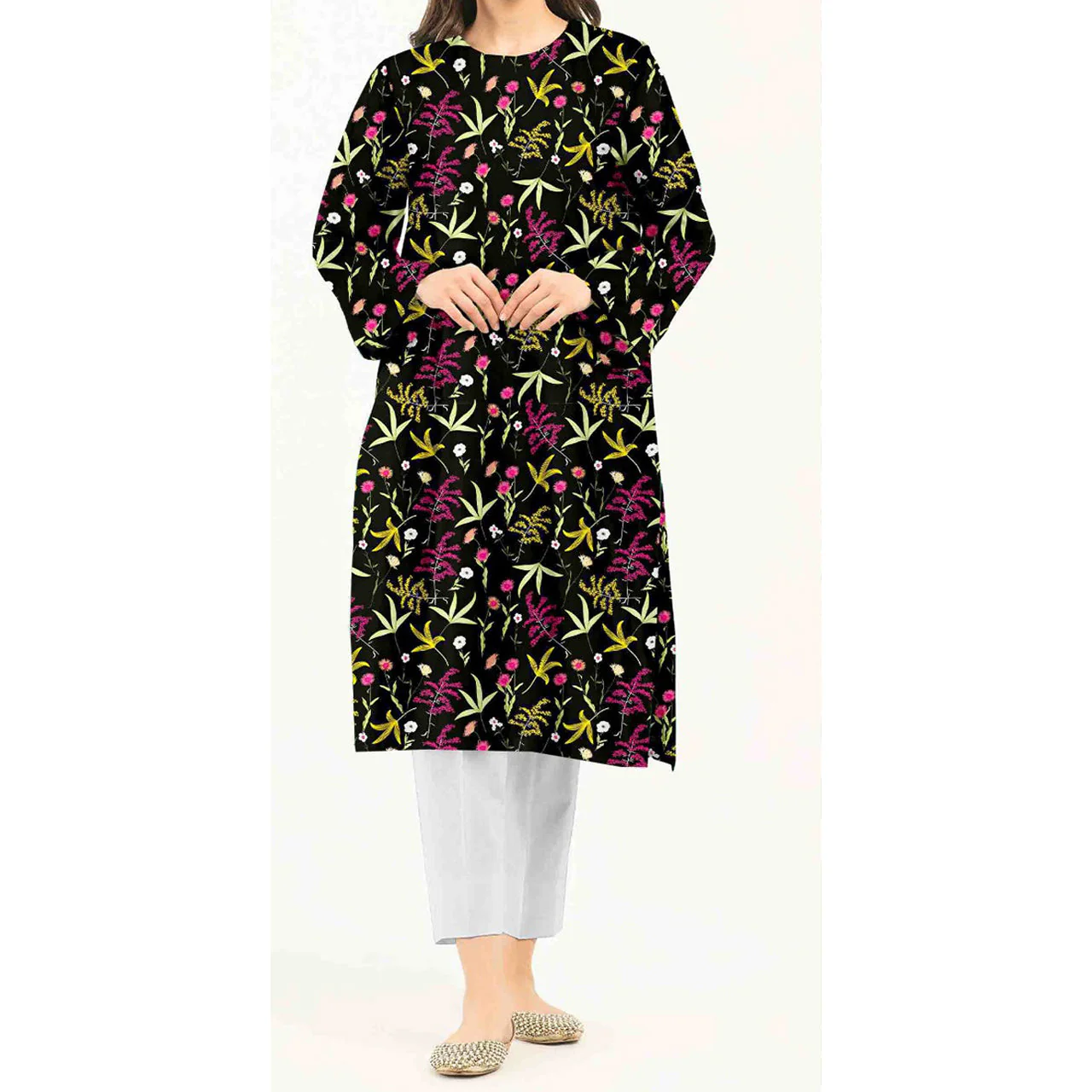 1PC- Unstitched Digital Printed Blended Cotton Shirt US5053