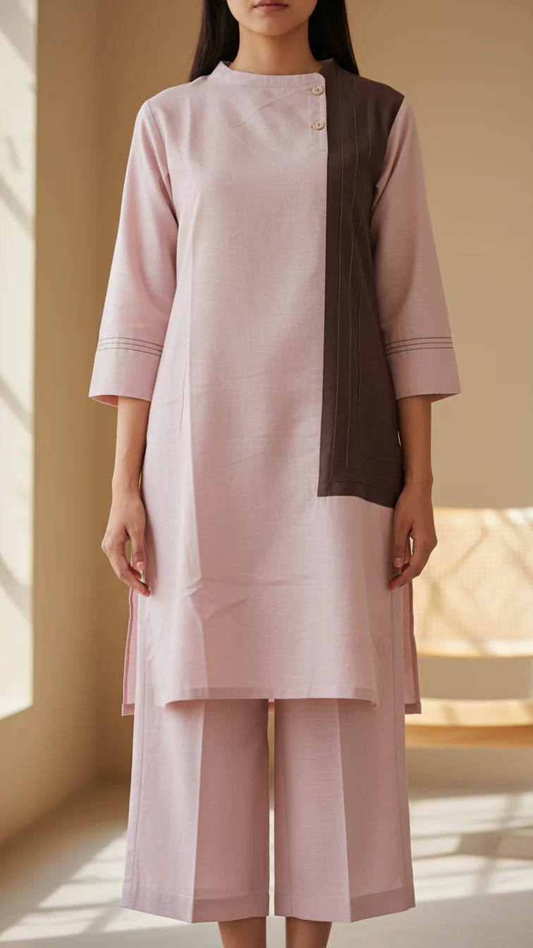 2 PC Dyed Slub Khaddar Suit PW5230