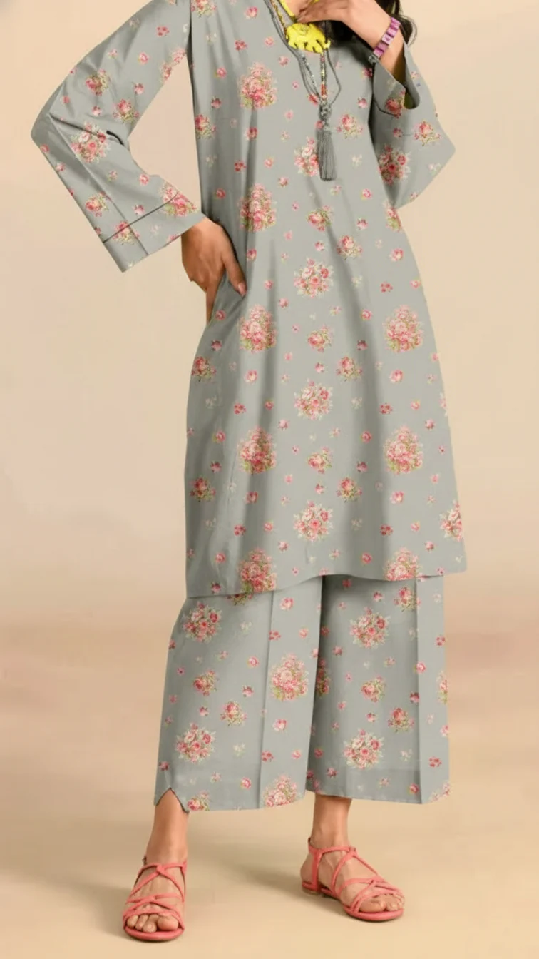 2PC Unstitched Printed Suit US5513