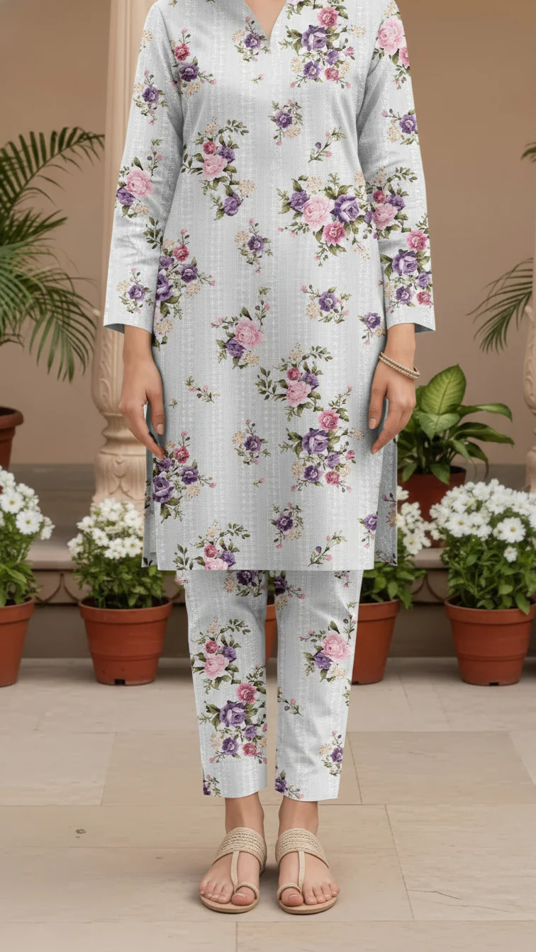 2 PC Unstitched Slub Khaddar Suit UW5044
