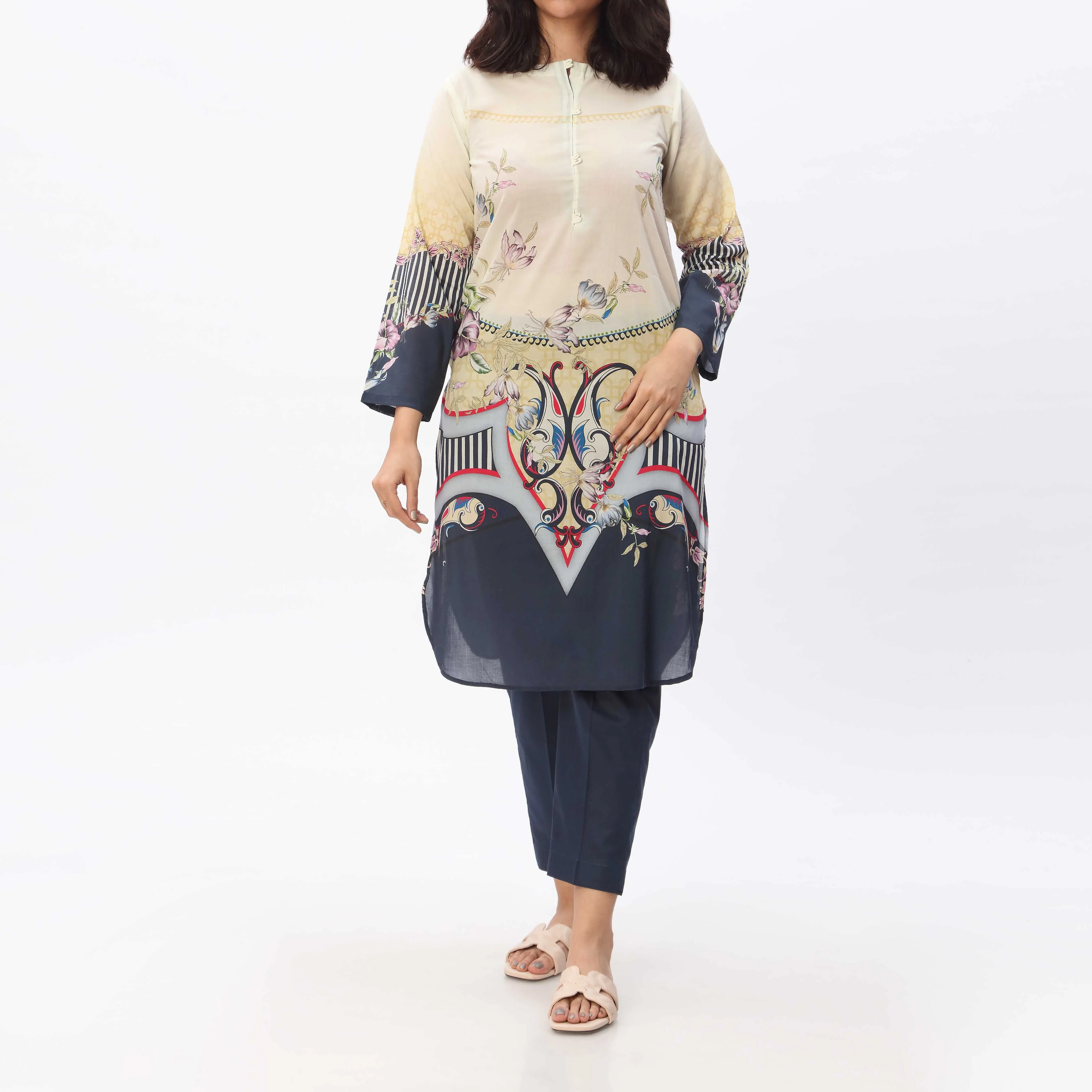 2PC- Digital Printed Lawn Shirt & Trouser PS3115