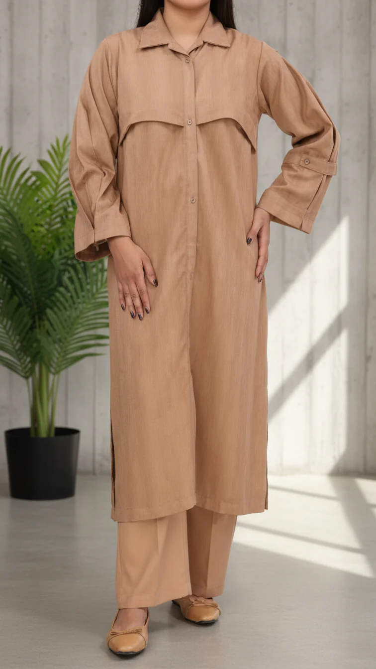 2PC- Dobbey Cotton Suit PW5058