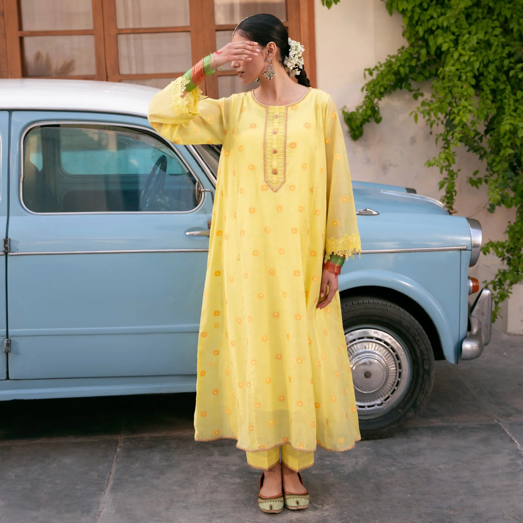 2PC- Jaquard Lawn Suit PS5029
