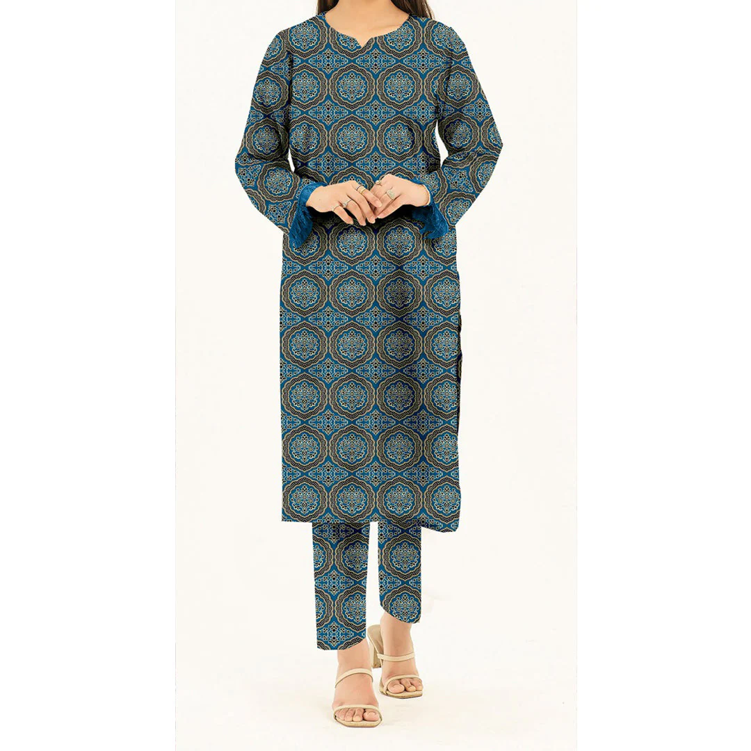 2PC- Unstitched Digital Printed Cambric Suit US5282