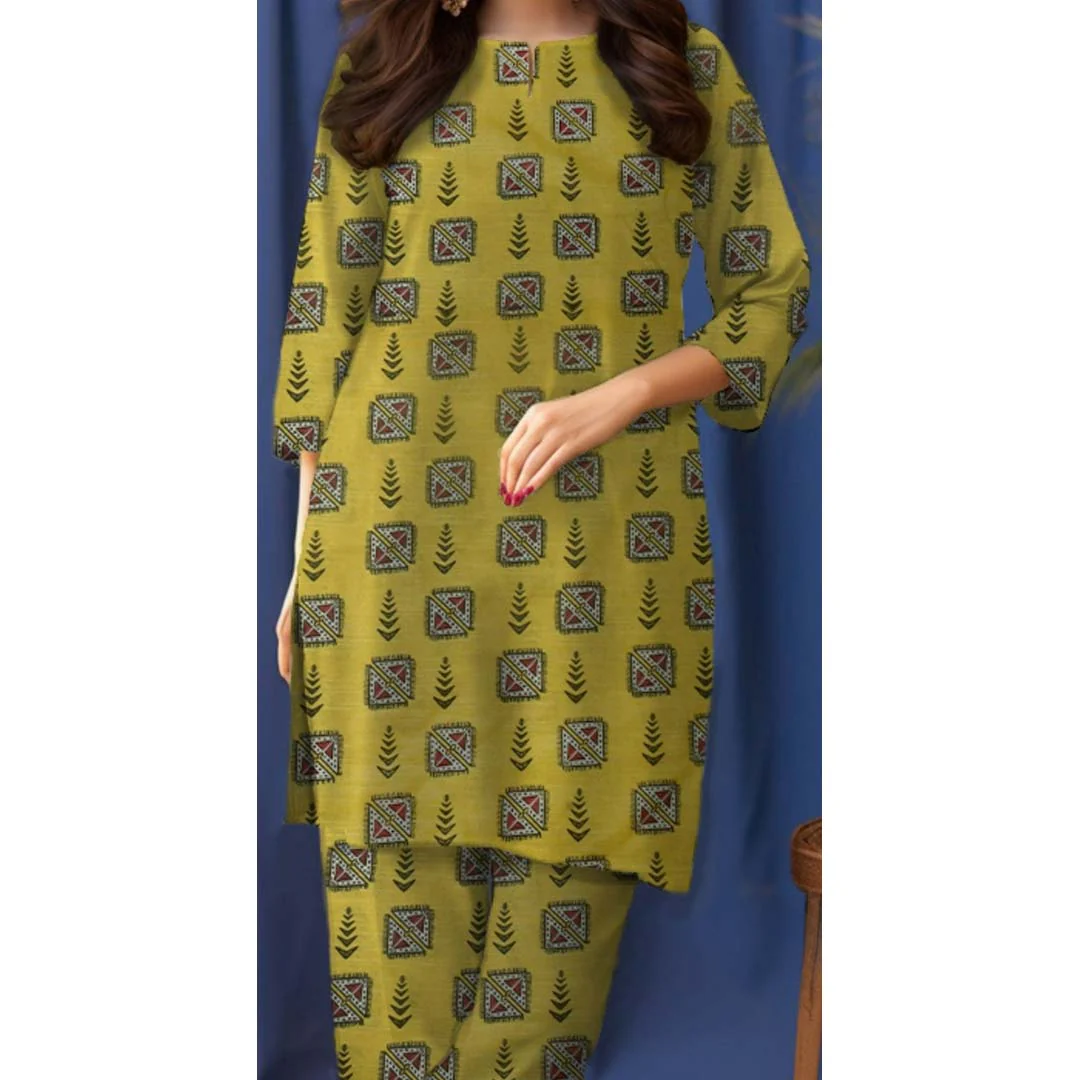 2PC- Unstitched Digital Printed Khaddar Suit PW9333