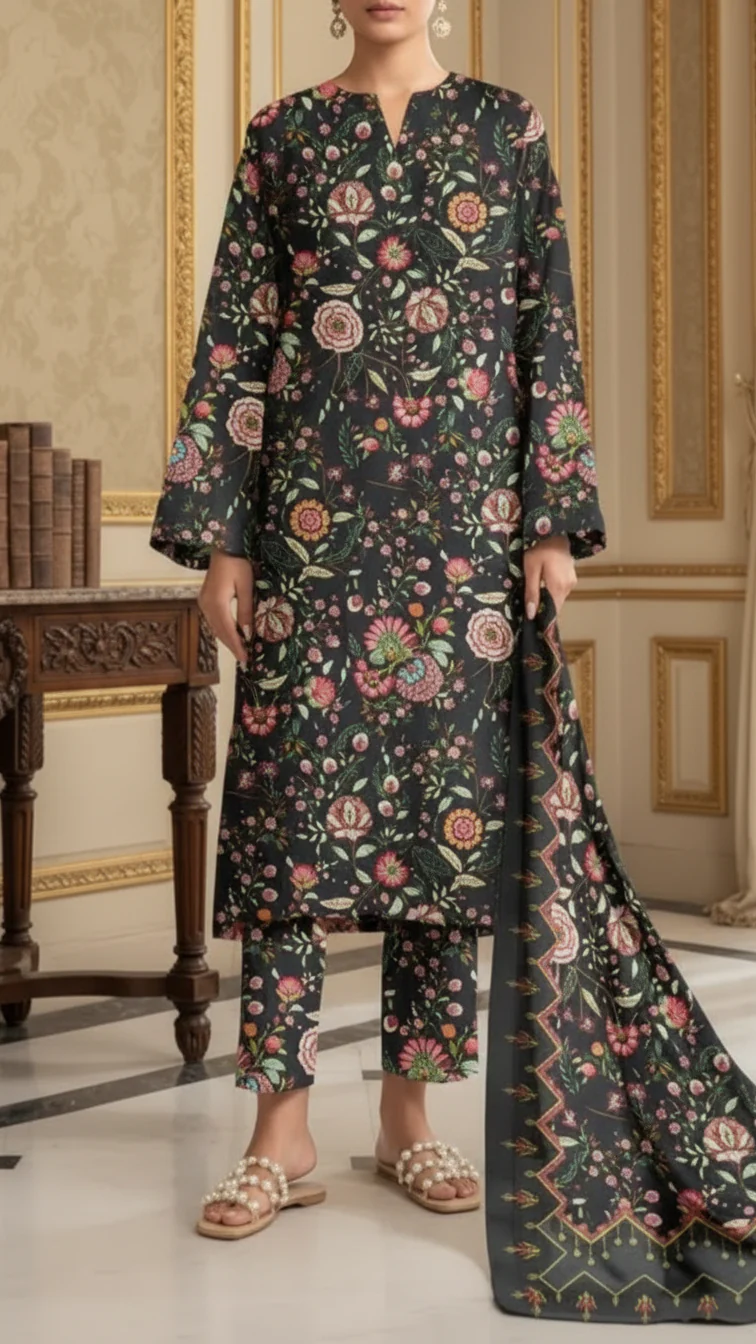 3PC Unstitched Printed Suit US5531