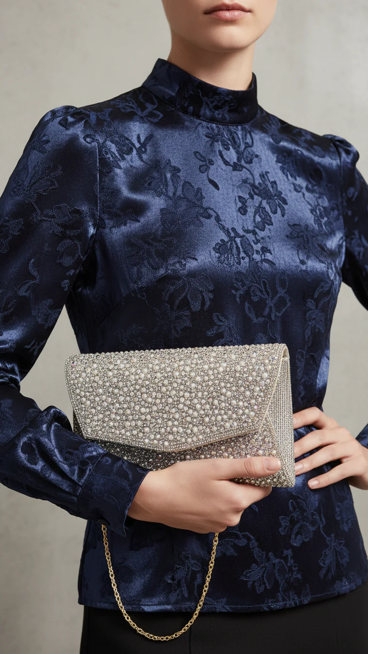 AB Golden Bridal Clutch P24323