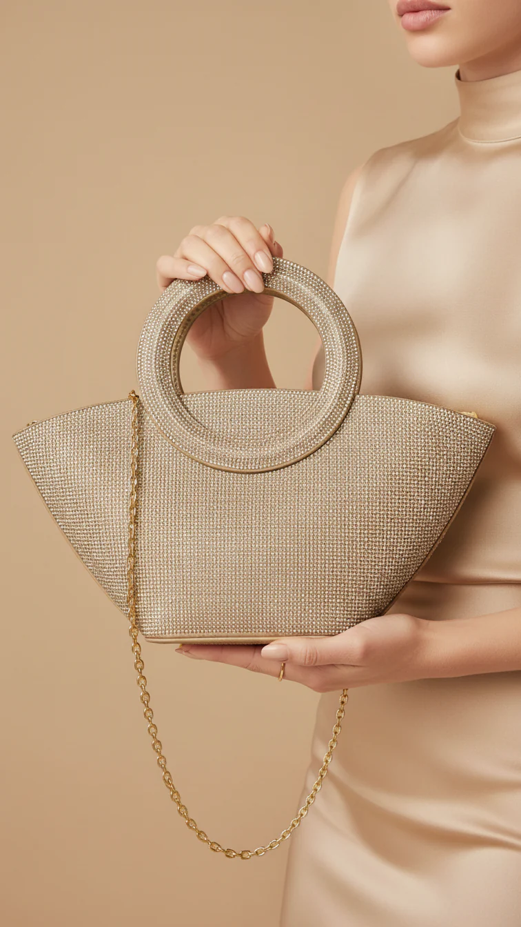 AB Golden Fancy Hand Bag P24324