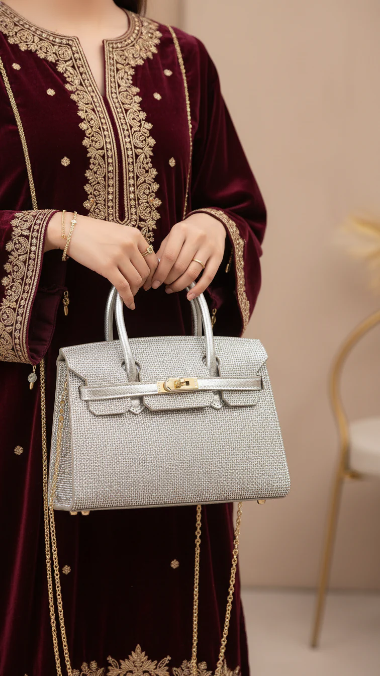 AB Golden Fancy Shoulder Bag P24337