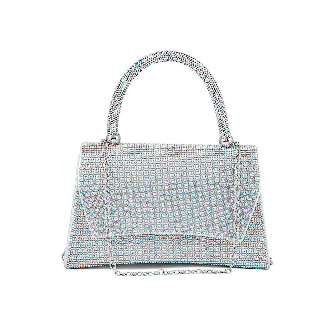 AB Silver Fancy Shoulder Bag P24326 - Image 2