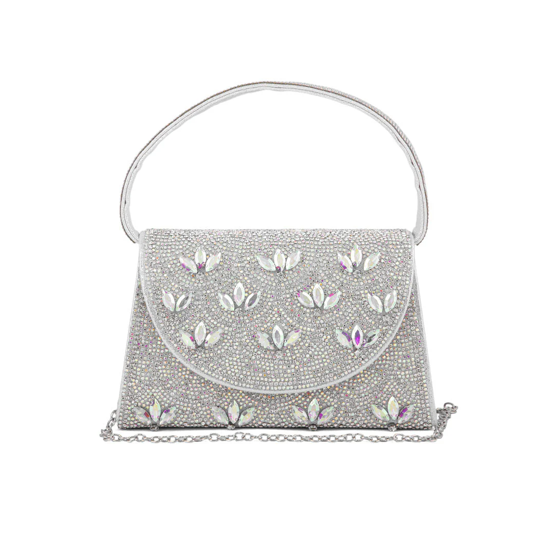 AB Silver Fancy Shoulder Bag P24331 - Image 2
