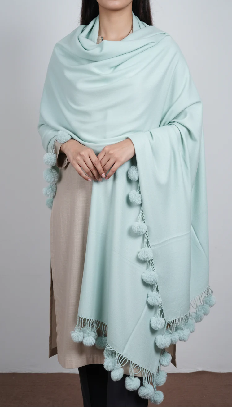 Aqua Green Winter Stole PN5054