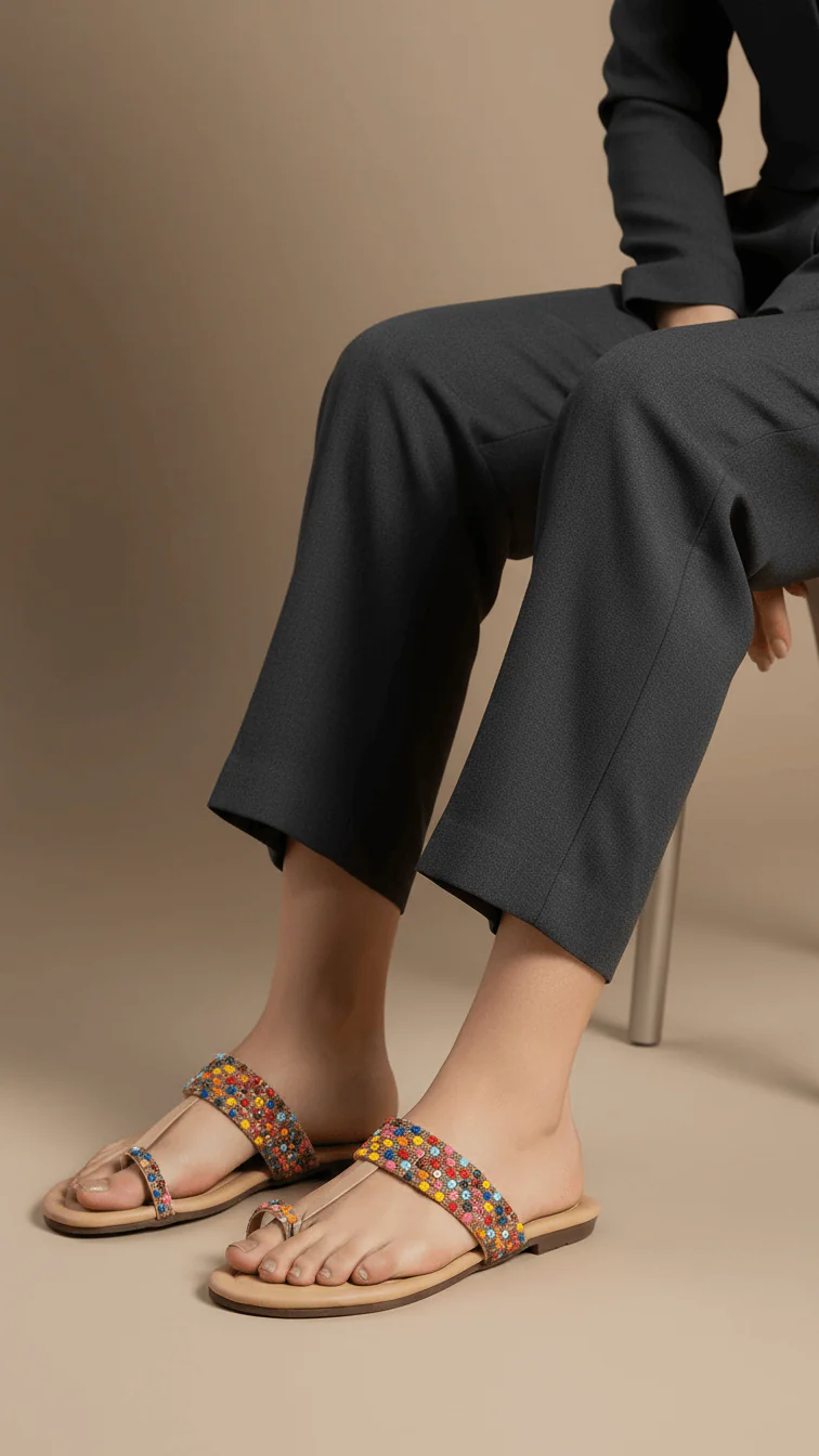Beige Casual Chappal CL2105