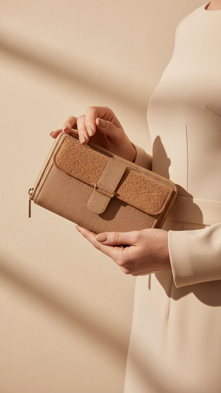 Beige Casual Wallet For Women P71145