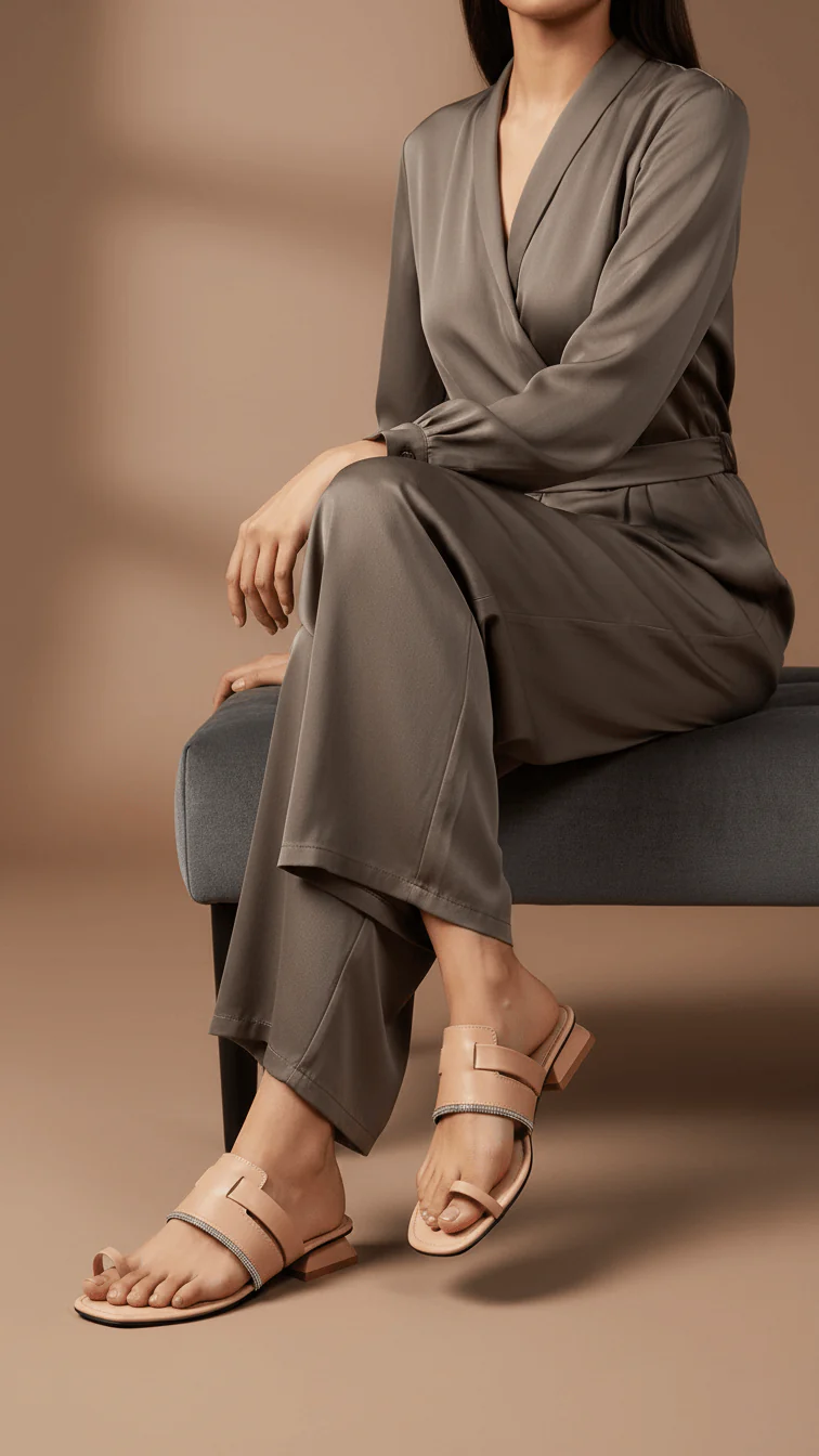Beige Formal Chappal FR0536