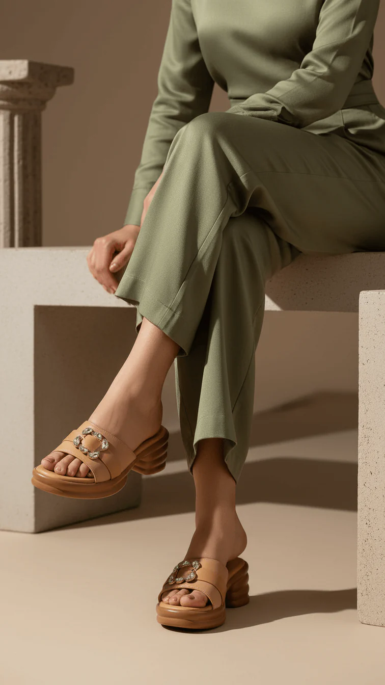 Beige Formal Women Slipper PU0542