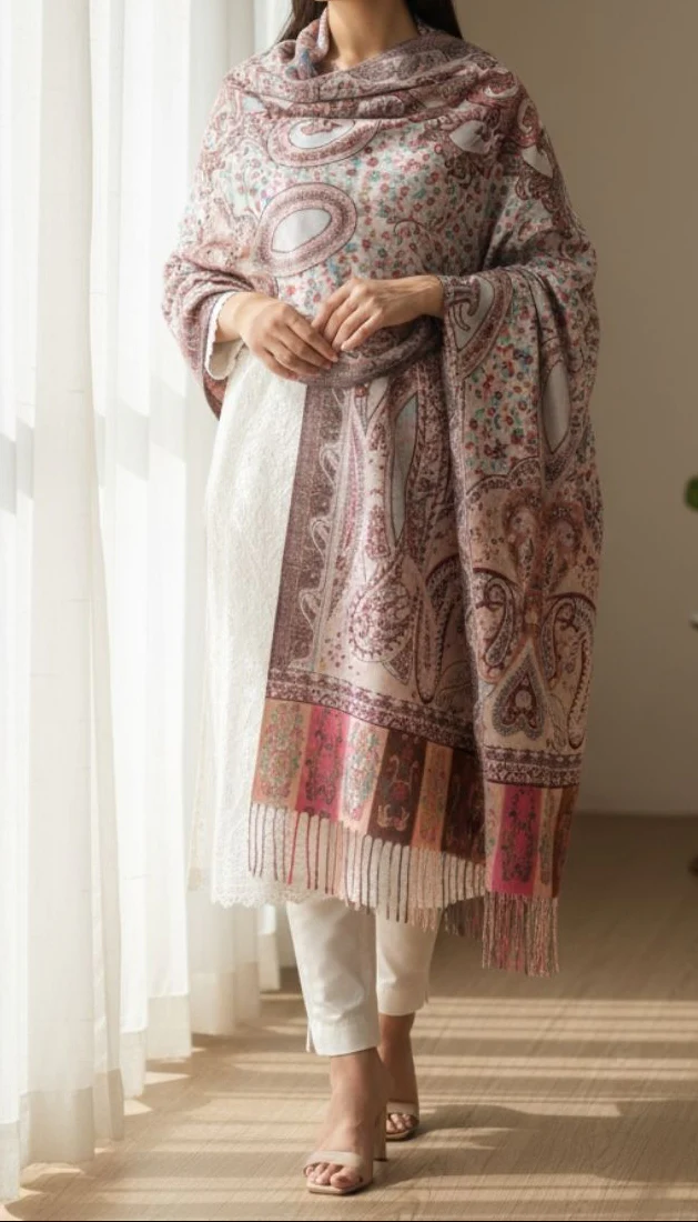Beige Winter Stole PN5158
