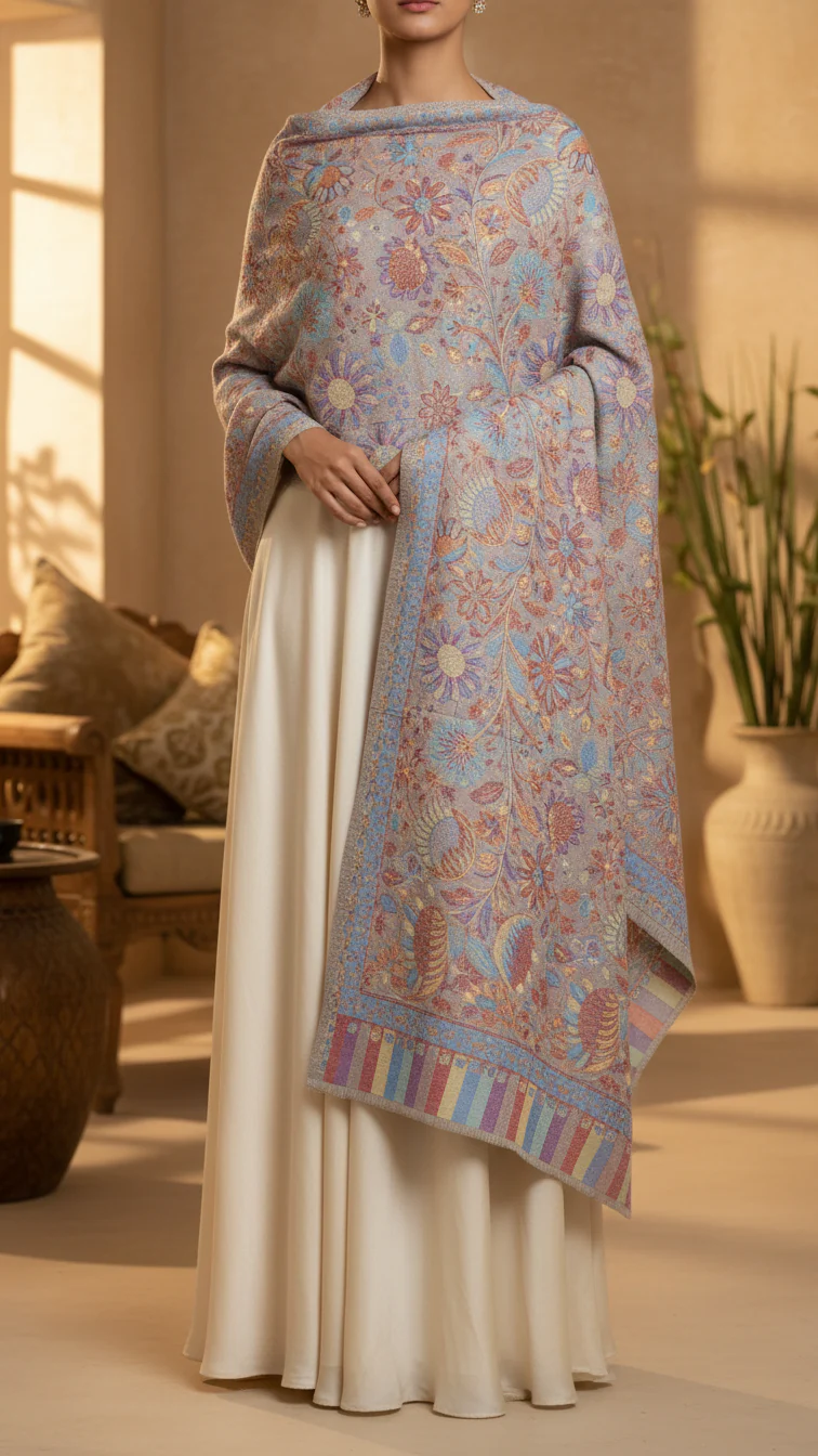 Beige Winter Stole PN5350