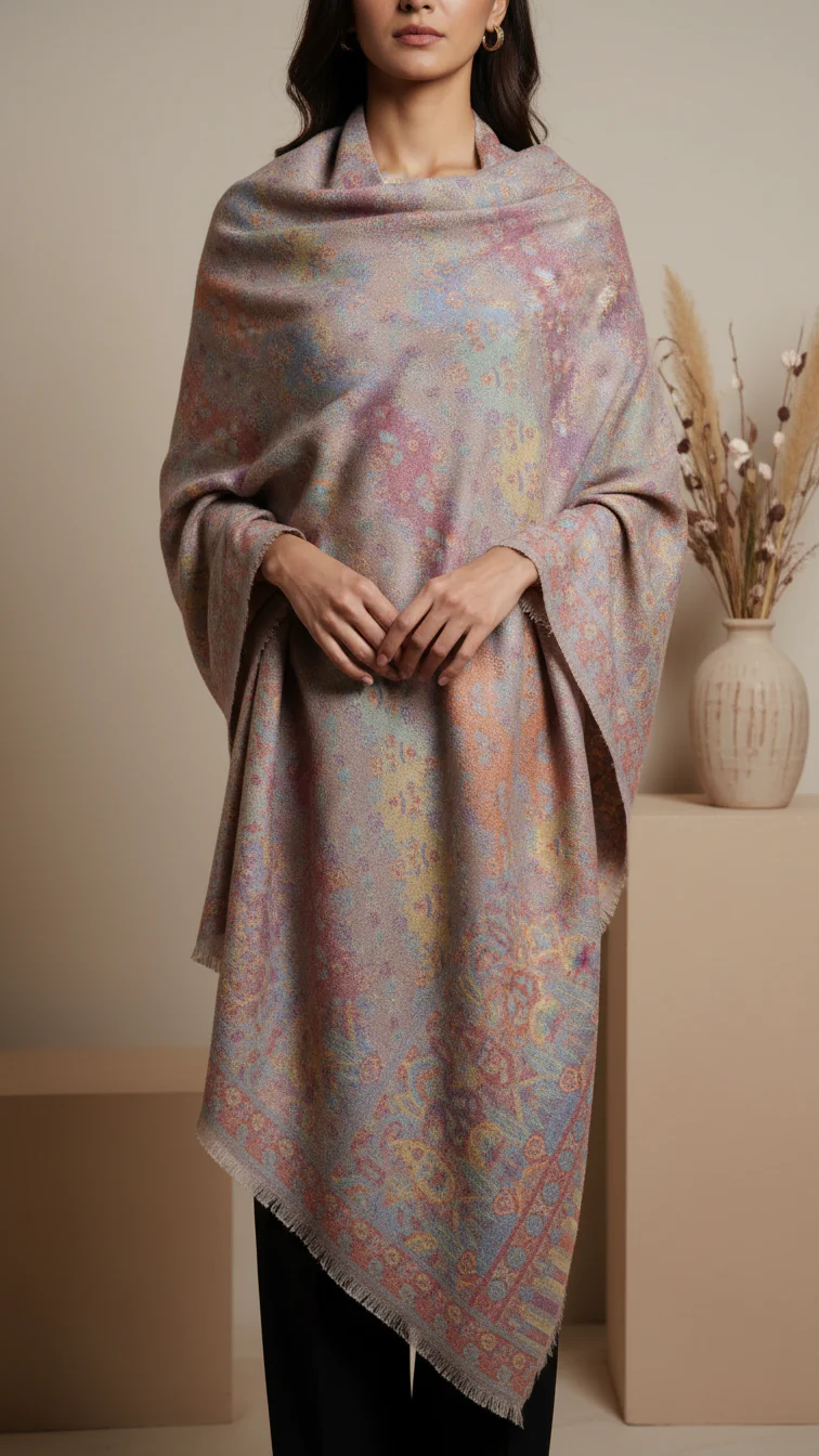 Beige Winter Stole PW5756