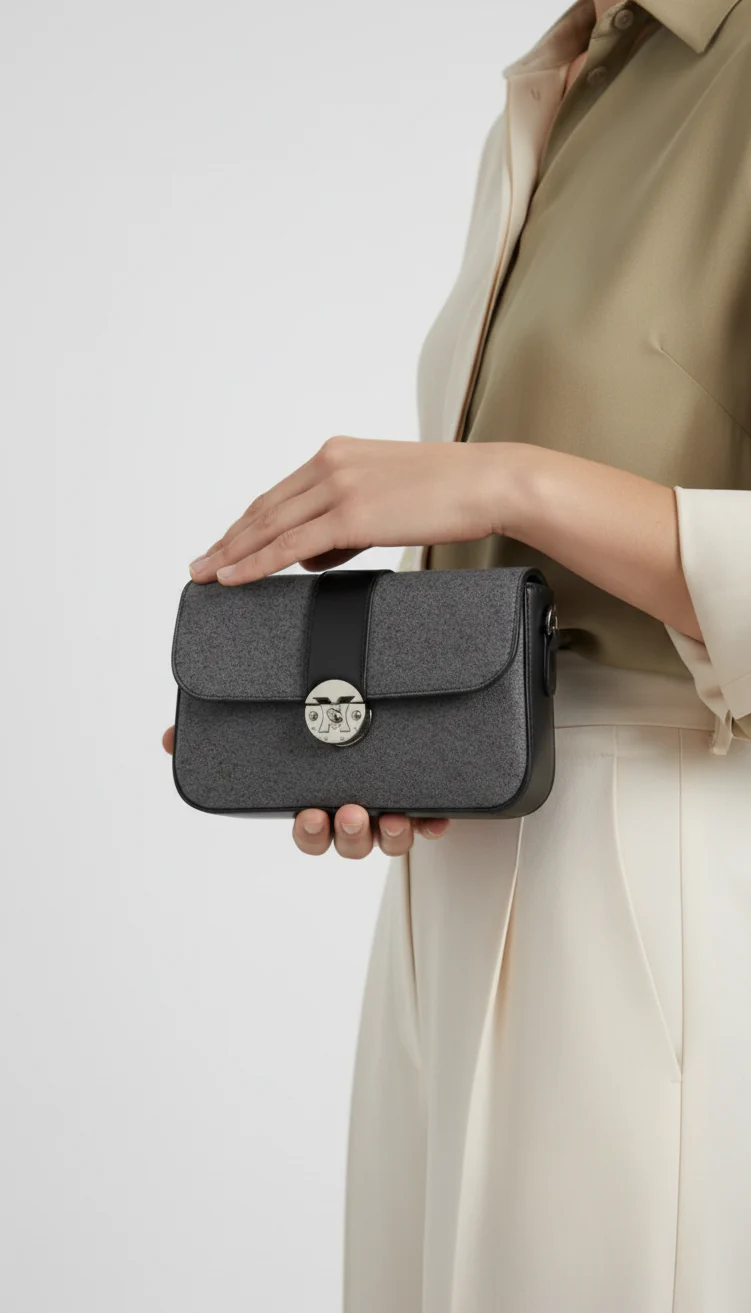 Black Casual Pouch For Ladies P97678
