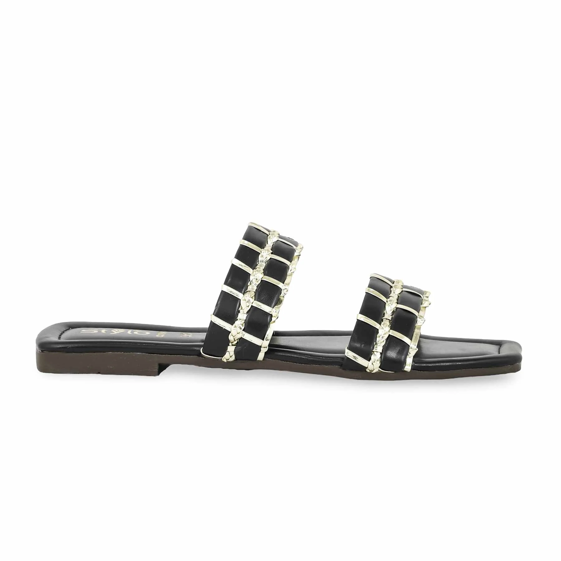 Black Casual Slipper CL1949 - Image 2