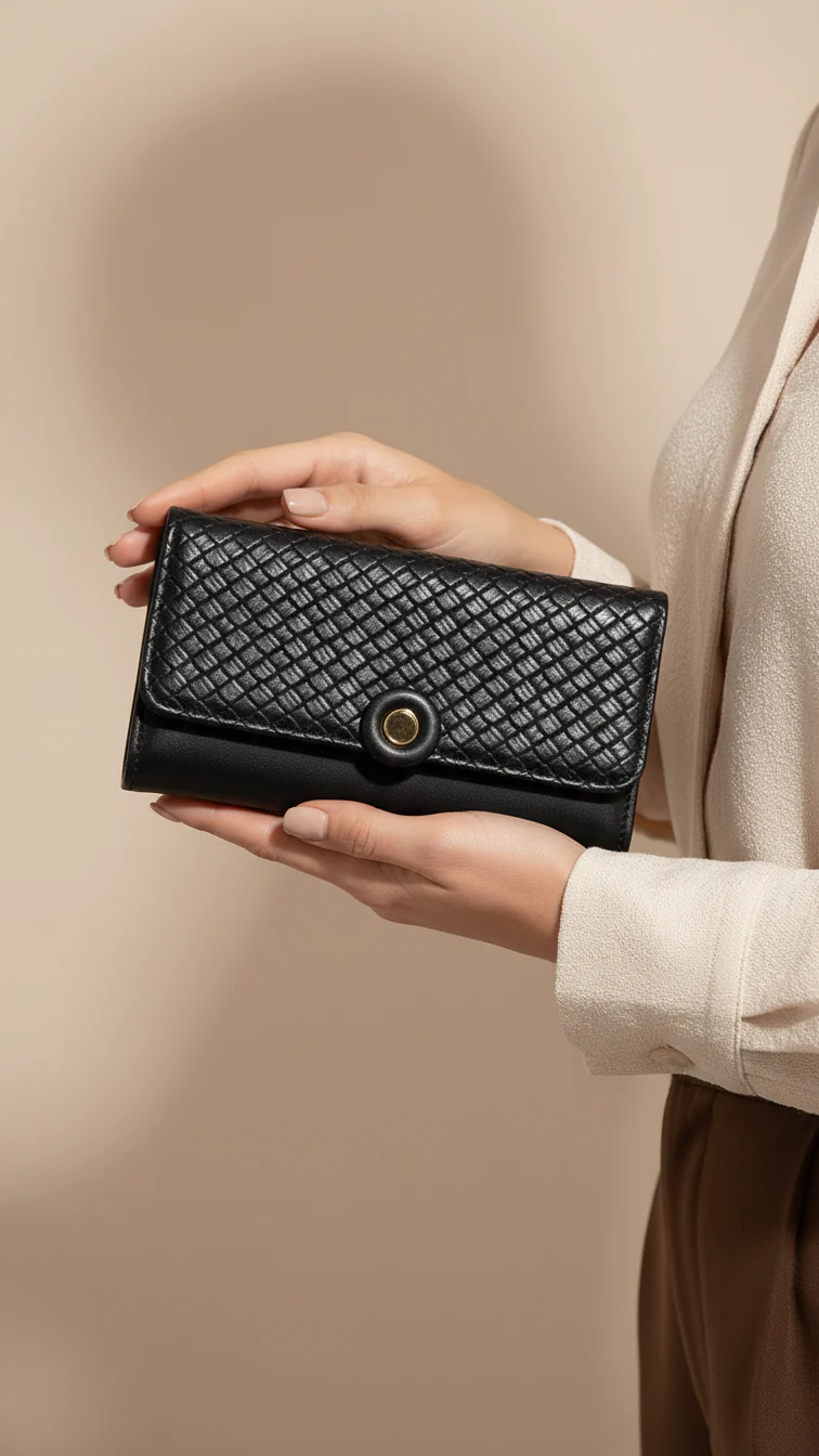 Black Casual Wallet For Women P71133