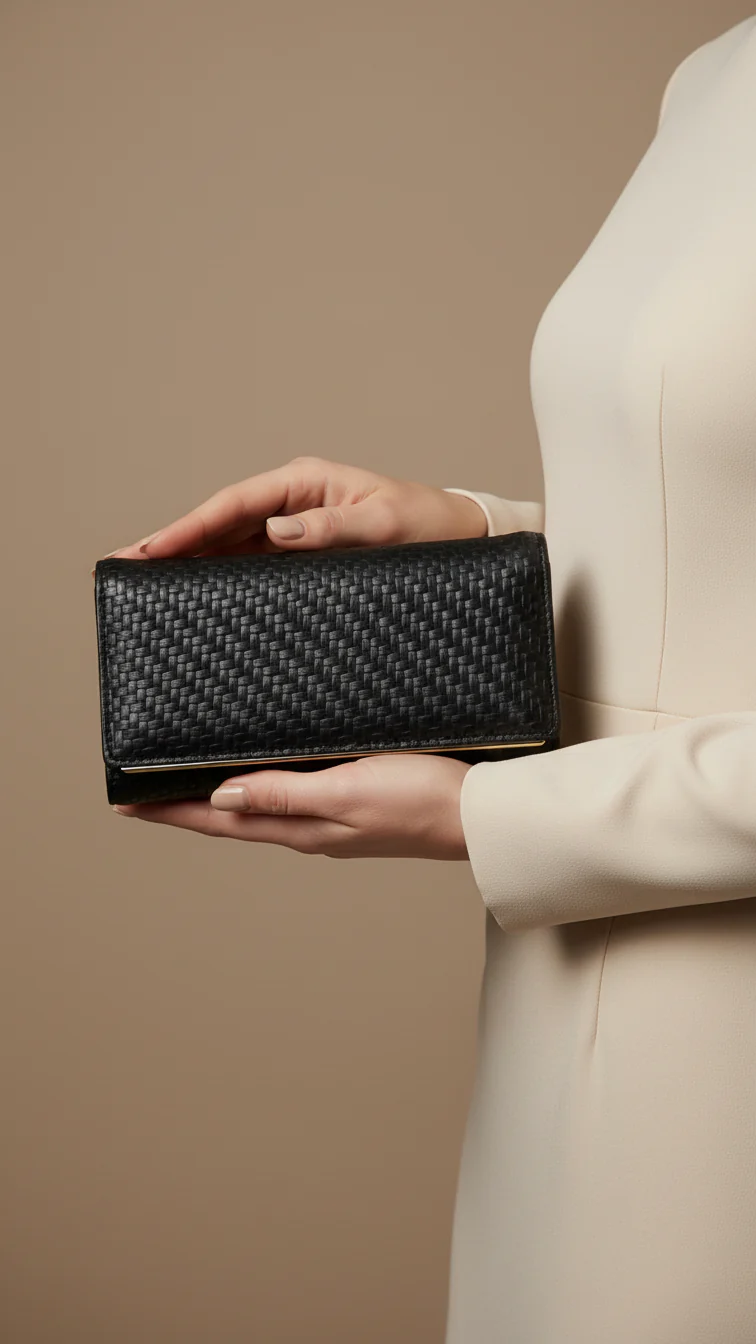 Black Casual Wallet For Women P71135