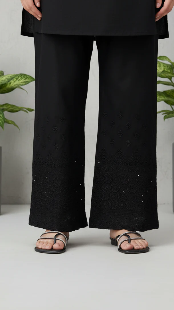Black Cotton Cambric Trouser PL5086