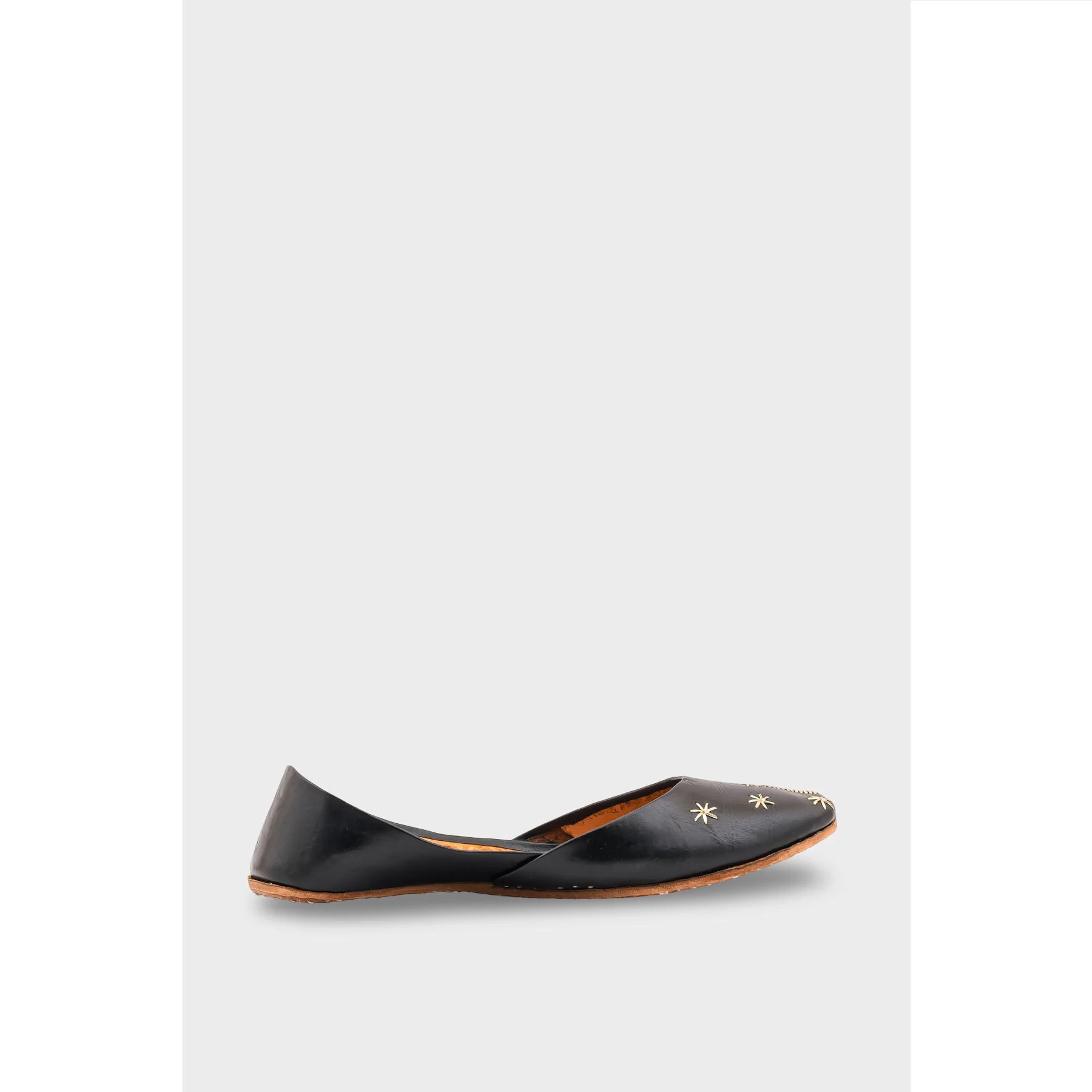 Black Leather Khussa EC8642 - Image 2