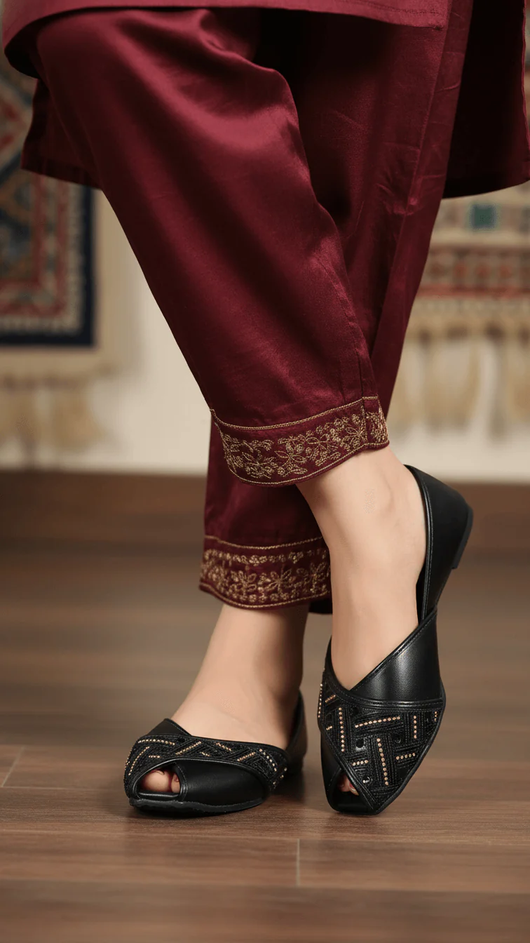 Black Fancy Khussa EC8564