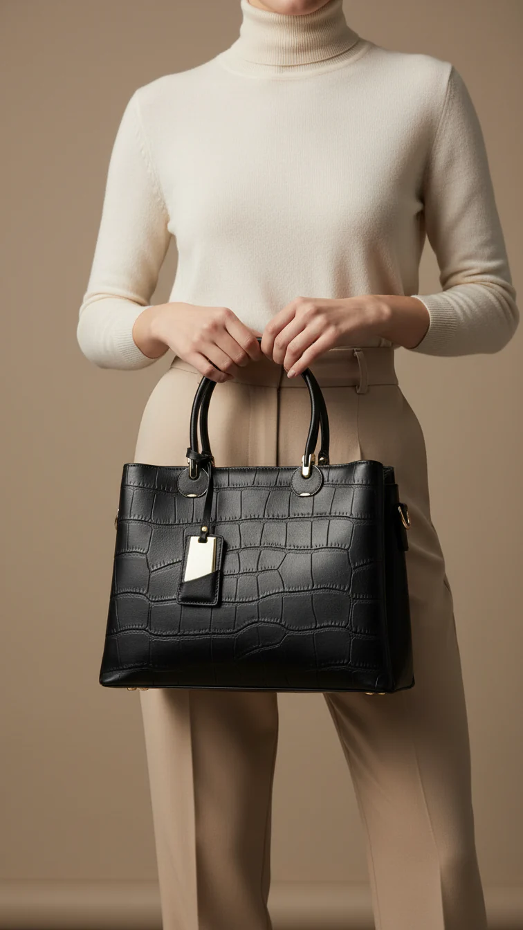 Black Formal Hand Bag For Women P36447