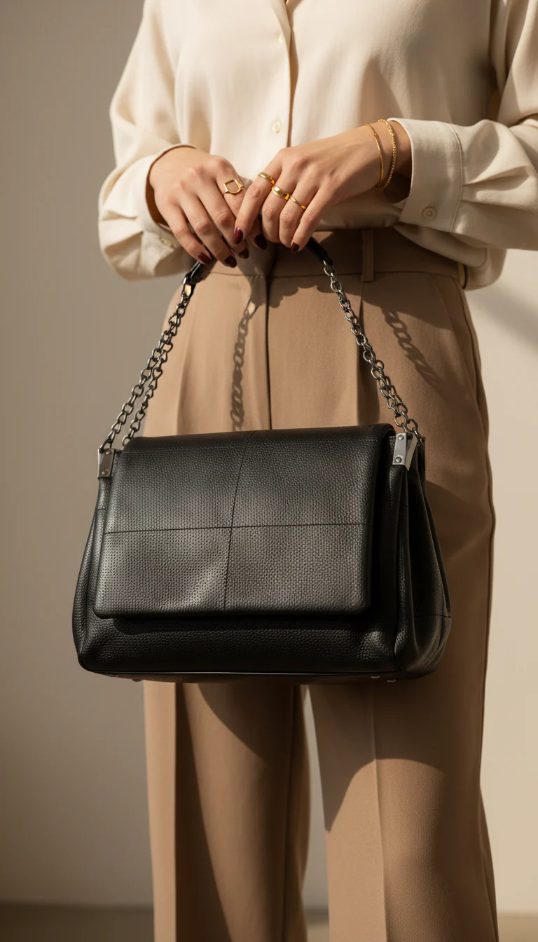 Black Formal Shoulder Bag For Ladies P36476