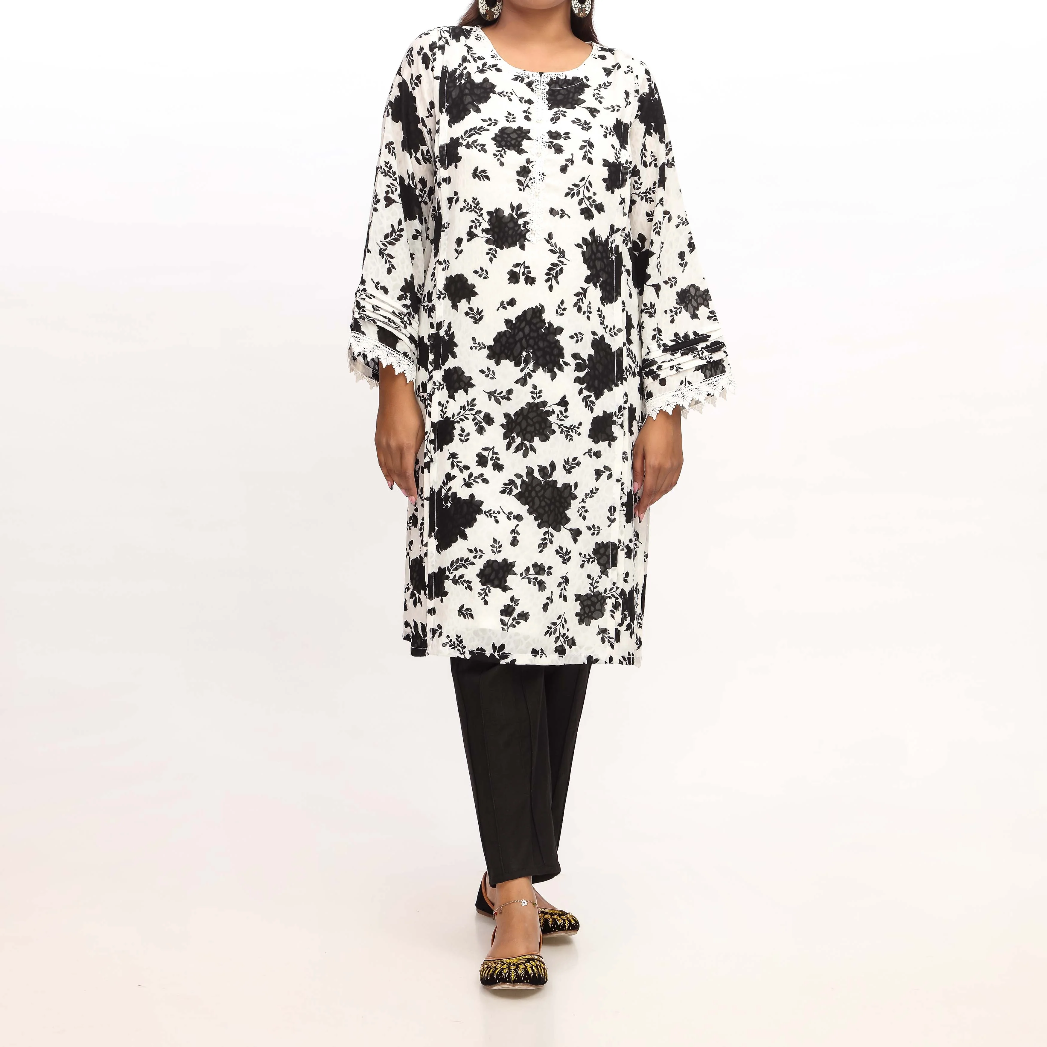 1PC- Printed Georget Shirt PS4962