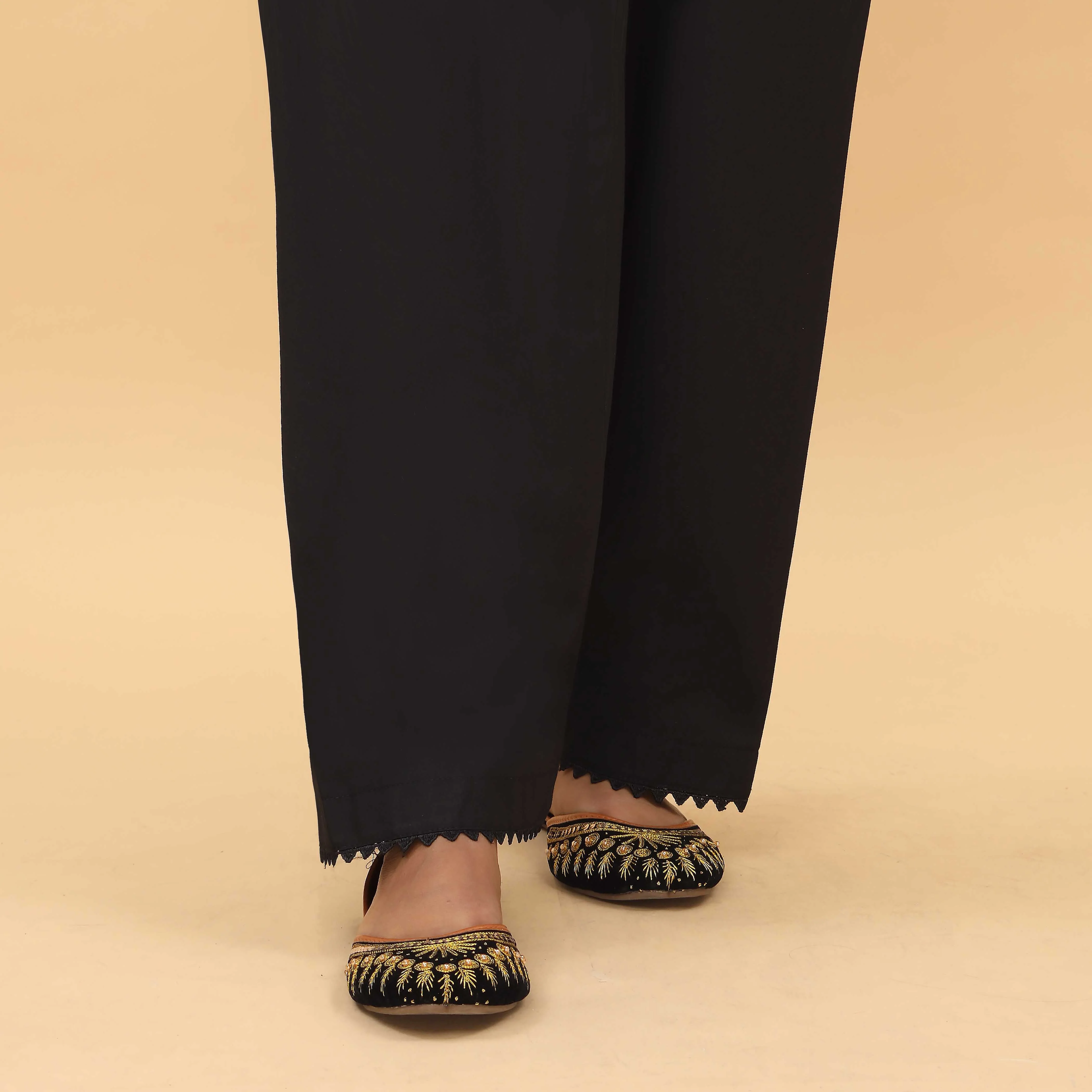 Black Slim Fit Plain Trouser PS4572