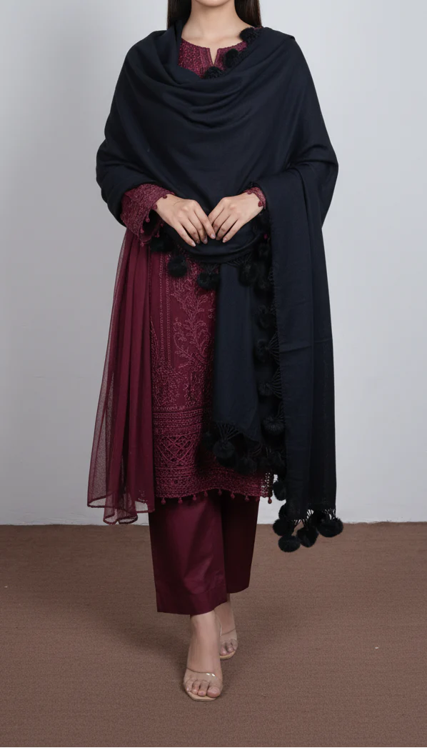 Black Winter Stole PN5042