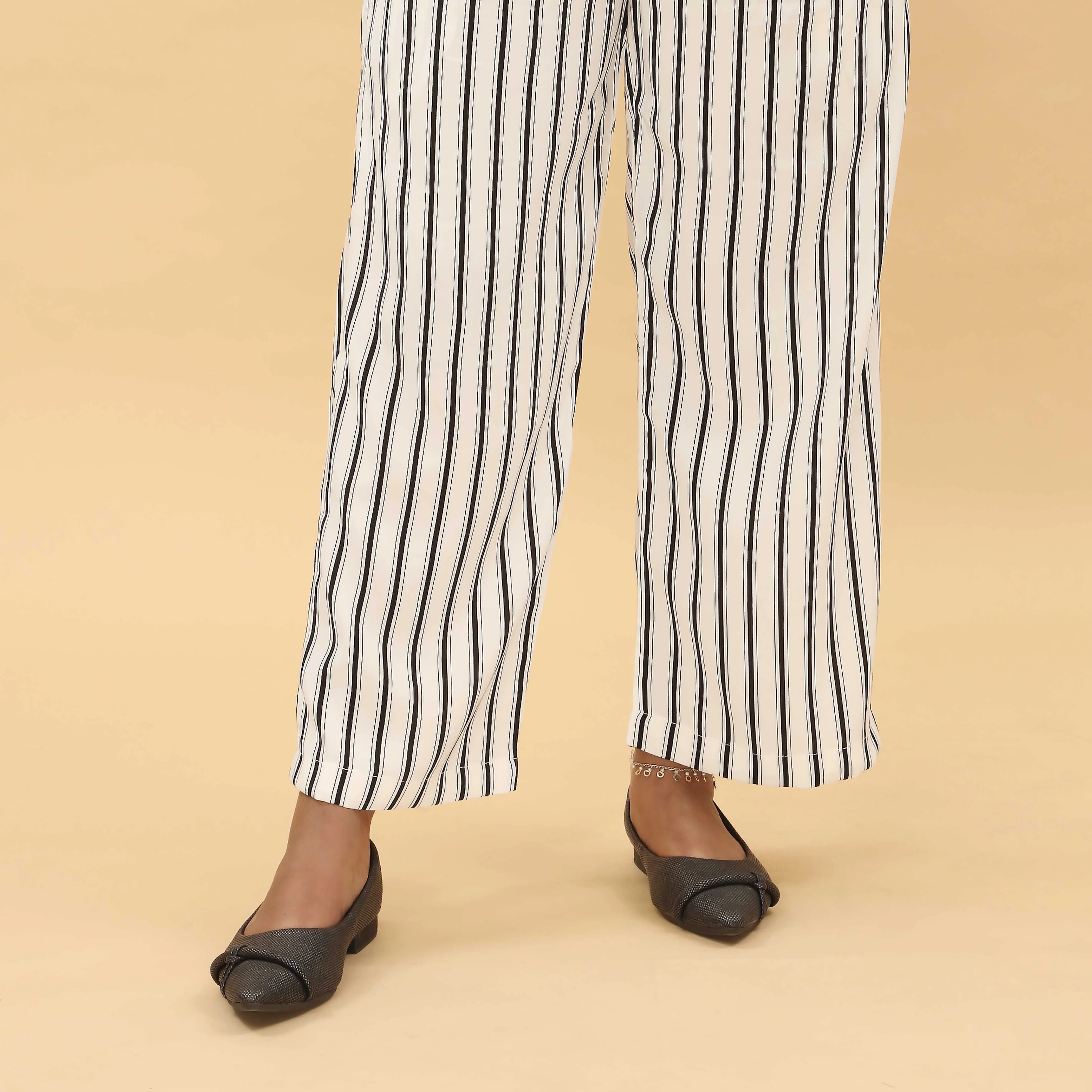 Blkwht Cotton Cambric Trouser PL5029