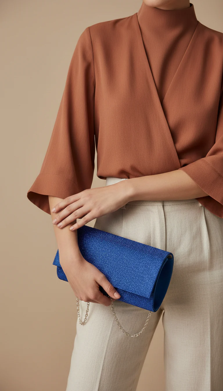 Blue Fancy Clutch P24328