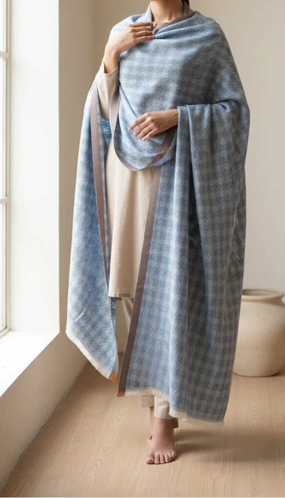 Blue Winter Stole PN5030