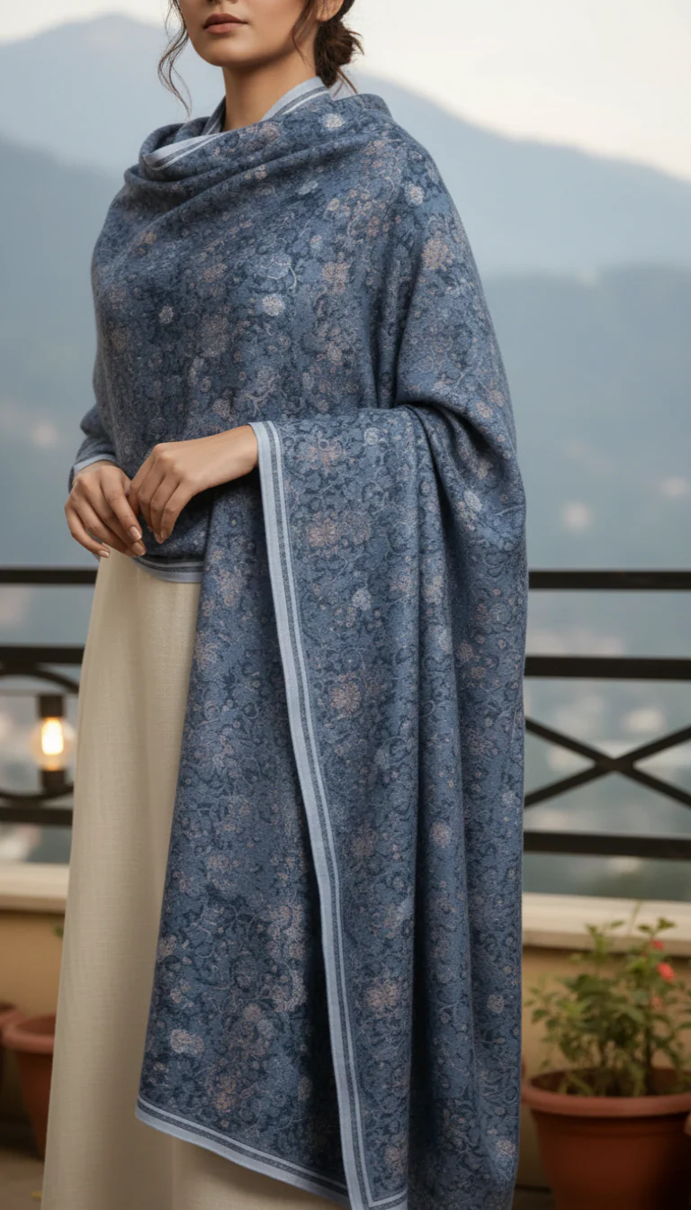Blue Winter Shawl PW5735
