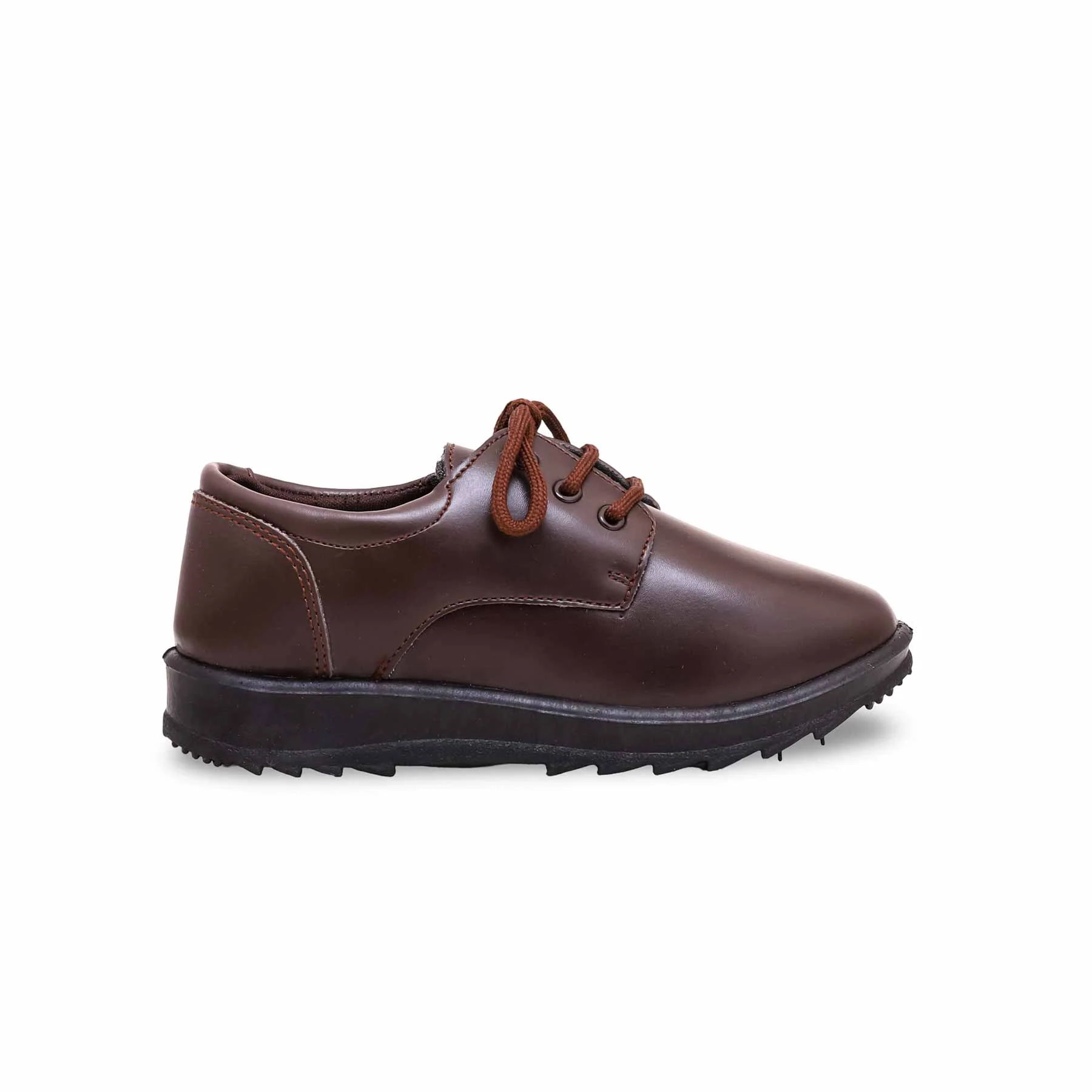Boys Brown Lace Up School Shoes SK1063 - Image 2