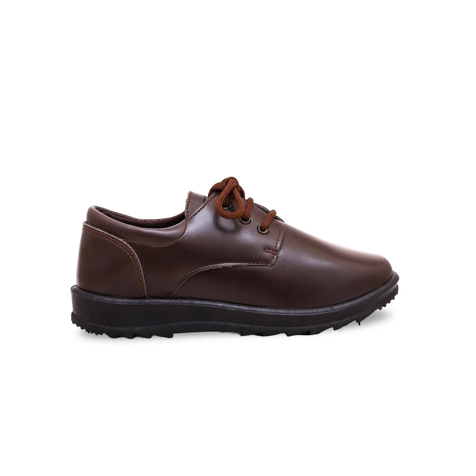 Boys Brown Lace Up Schools Shoes SK1064 - Image 2