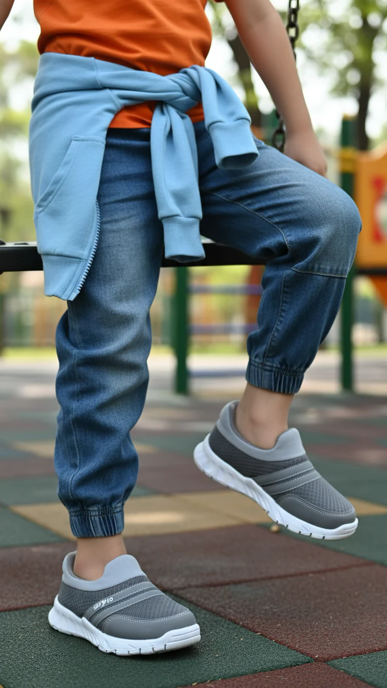 Boys Grey Casual Canvas KD2183