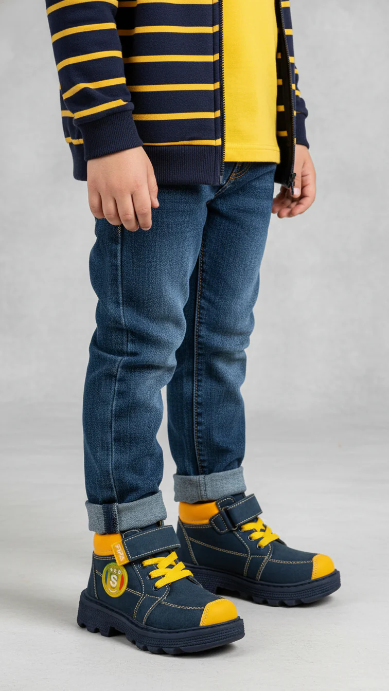Boys Navy Formal Long Shoes KD8084