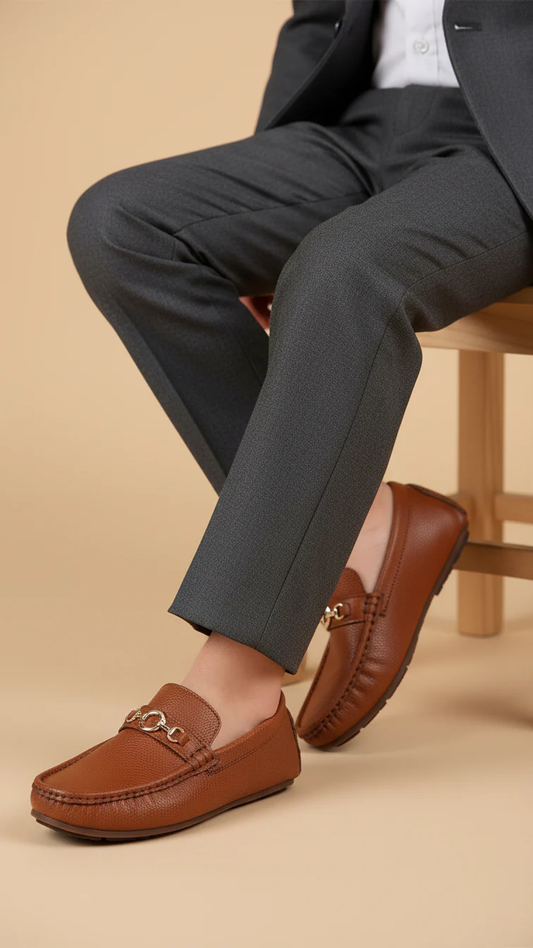 Boys Rust Formal Moccasin KD0831