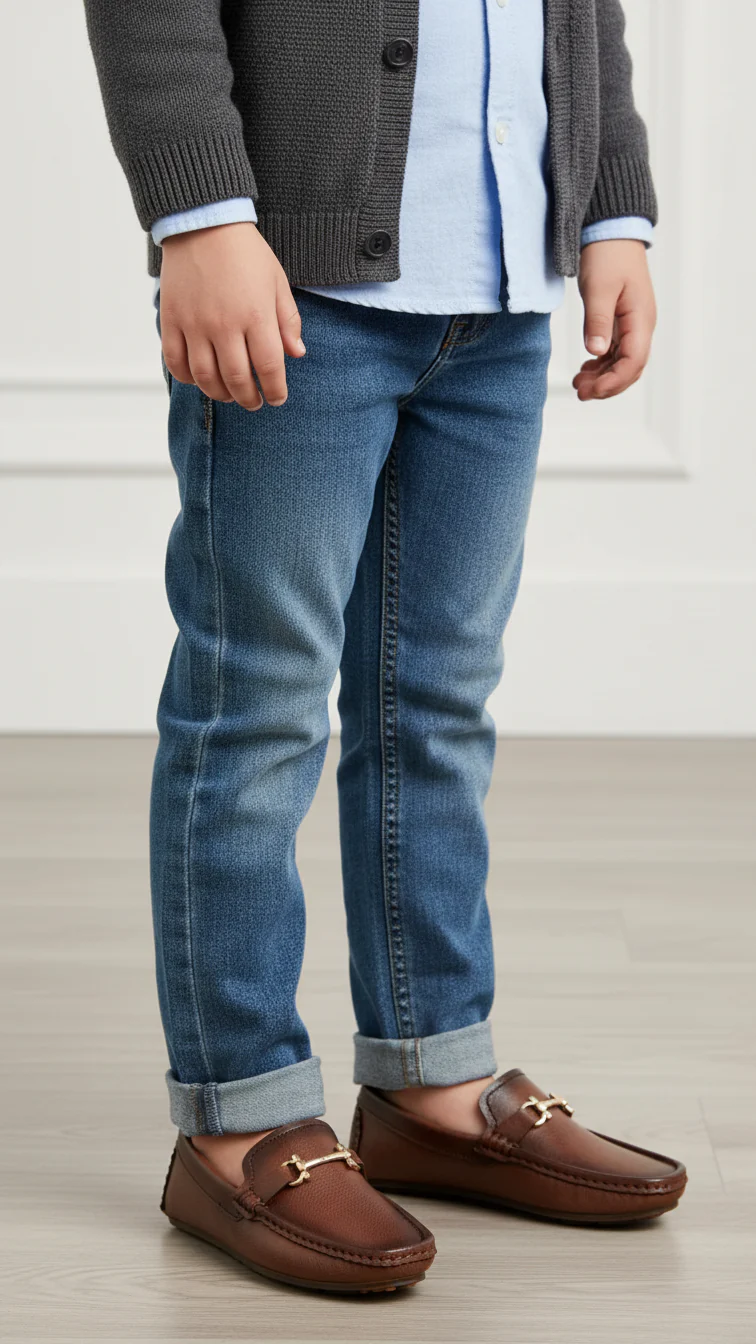 Boys Rust Formal Moccasin KD0857