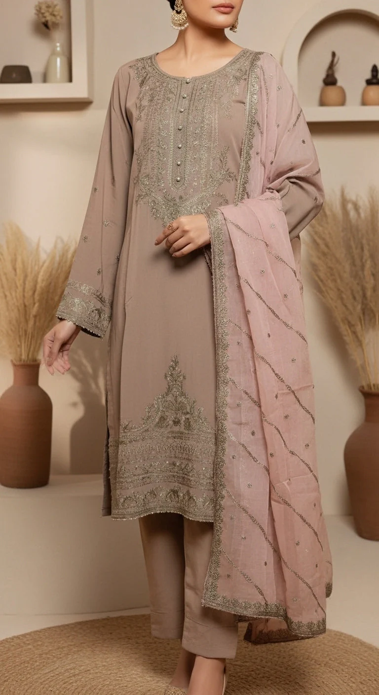 3 PC Embellished Suit PF6005