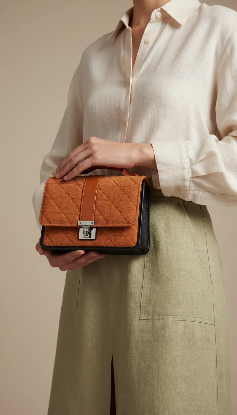 Brown Casual Pouch For Women P97710