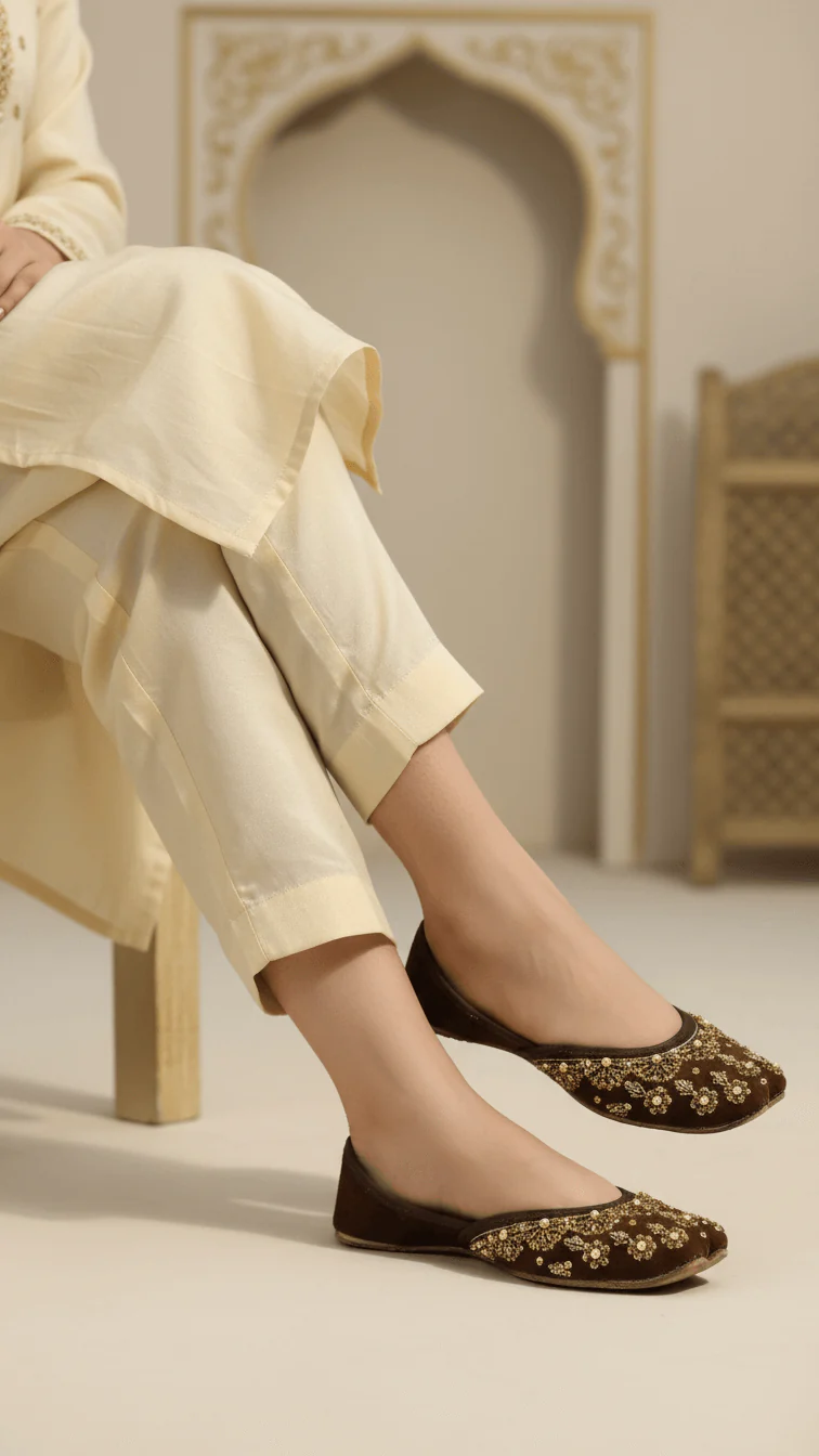Brown Fancy Khussa EC8534