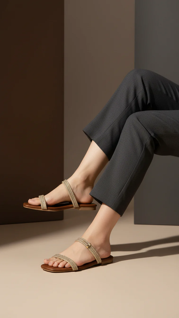 Brown Fancy Sandal LFN417